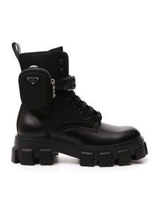 Prada Strapped Pouch Combat Boots #boots #booties #combatboots #womensshoes #bootsforwomen Islamic Republic, St Kitts, Saint Pierre And Miquelon, Fashion 2020, Papua New Guinea, Winter Boot, Uganda, Combat Boots, Calf Leather