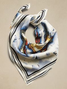 Saw this on Banana Republic: Spring Outfits Casual Chic, Eclectic Clothing, Wardrobe Consultant, Silk Scarf Style, Street Style Fall Outfits, Silk Bandana, French Girl Style, Elegant Shoes, Casual Chic Outfit