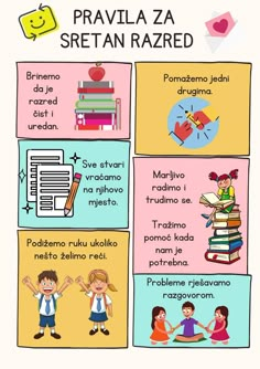 the spanish poster shows different types of children's books and what they are reading