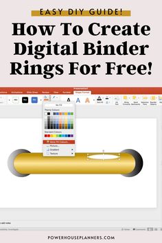 a computer screen with the text how to create digital binder rings for free