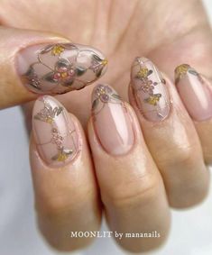 Stained Glass Nail Designs, Stained Glass Nails, College Nails, Fall Nail Art Ideas, Glass Nails Art, Cute Simple Nails, Vintage Nails, Glass Nails