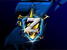 the z logo is shown on a dark background with blue and yellow colors, including an arrow