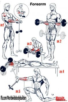 an image of a man doing different exercises