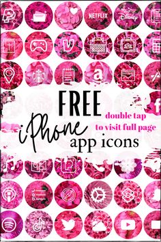 hot pink iphone app icons Shortcuts App Icons Aesthetic, Hot Pink Icons Aesthetic, Hot Pink App Icons, Iphone Icon Packs, Iphone App, Hot Pink Flowers, Iphone Wallpaper Fall, Free Iphone, Floral Iphone