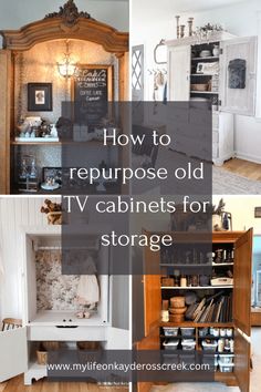 how to repurpose old tv cabinets for storage