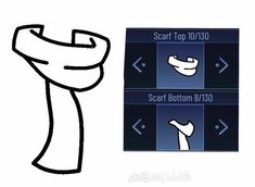 an image of a cartoon character's arm showing the scart top and bottom