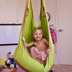 Kids Hanging Chair Portable HammockIntroduce a special element of enjoyment for your children with this kids hanging chair. This portable hammock can be a brilliant addition to their indoor or outdoor games, making their playtime more memorable. A positive and enjoyable childhood environment can influence their wellbeing significantly throughout their lives. This simple product, designed to add joy to their lives, continues to affirm this fact. These hanging chairs for kids can be a charming addition to their happiness, offering a unique play spot and a comfortable corner for them to relax, both indoors and outdoors. Ample Space for Your Little OnesThese kids hanging chairs offer abundant space for your children to comfortably sit and swing in. You don&apos;t have to worry about its weight Hammock Garden, Kids Hanging Chair, Hanging Seat, Indoor Swing Chair, Portable Furniture, Kids Hammock, Brick Patterns Patio, Hanging Seats, Portable Hammock