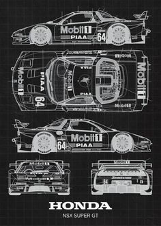 the original poster for honda's next super gt1 race car, which was built in