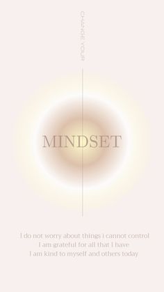 the words mindset are arranged in an abstract circle with lines and dots on it