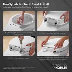 instructions on how to install a toilet seat