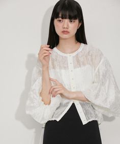 ADAM ET ROPÉ FEMME(アダム エ ロペ ファム) / シアーホックブラウス (トップス Shirt Blouses, Essence