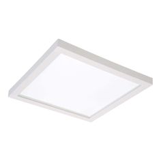 a white square light fixture on the ceiling