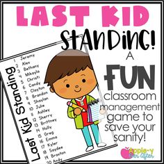 Are you looking for a way to increase positive behavior in your classroom? Last Kid Standing is a NO PREP classroom management strategy game that will get your students on track using appropriate behaviors. These strategy and management ideas will work for Elementary and middle school students and will have your kids begging to play this fun game! (Plus, how to incorporate Reward Tags!) Get all the details here on the Apple-y Ever After blog! Positive Classroom Management, Classroom Management Elementary, Behavior Incentives, Teaching Classroom Management, Class List, Substitute Teaching, Responsive Classroom, Management Games