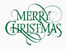 merry christmas lettering with swirls and ornaments on the bottom, transparent background png