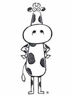 a black and white drawing of a giraffe wearing a party hat with polka dots