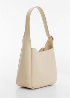 Mango Handbags, Mango Bags, Leather Hobo Bag, Cute Bags, Shopper Bag, Leather Hobo, White Bag, Hobo Bag, Small Bags