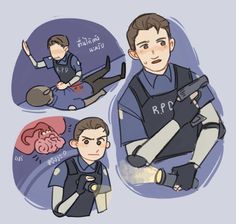 Dbh Connor, Becoming Human, Family Goals, Creature Art, Father And Son, Resident Evil, Character Illustration