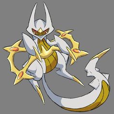 an image of a white and yellow pokemon character