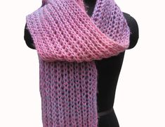 Pattern - Hand knit scarf/ muffler. Ideal for - unisex. Occasion - formal or casual. Fabric - pure wool. Color - gray with black. Size - Width - 10 x 48 inches. Care- gentle hand wash. For woolen scarves please visit- https://www.etsy.com/shop/vibrantscarves?section_id=15041860&ref=shopsection_leftnav_9 Pink Casual Scarf For Gift, Casual Pink Scarves For Gifts, Pink Scarves As Gifts, Pink Knitted Scarves For Winter, Pink Hand Knitted Scarves One Size, Pink Knitted Winter Scarves, Woolen Scarf, Woolen Scarves, Scarf Knit