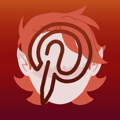 an image of a person's head with the letter p in it, on a red background