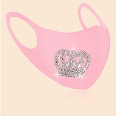 Pink Crown Face Mask Pink Facial Mask, Face Masks Pink, Pink Crown, Face Masks, Pink Ladies, Face Mask, Women Accessories, Mask, Crown