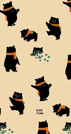 the bears are wearing scarves and scarfs on their heads as if they were dancing