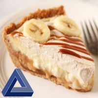 a slice of banana cream pie on a plate with a fork