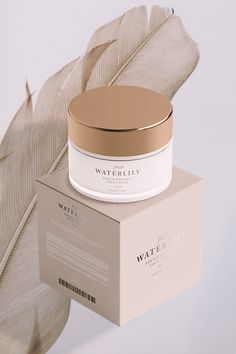 #cream #face cream #hand cream #logo #logo design #marking #waterlily #graphic design Cream Bottle, Cream Box Packaging, Face Cream Packaging Design, Cream Label Design, Cream Branding, Cream Face, Moisturizer Packaging Design, Cream For Face, Cream Design