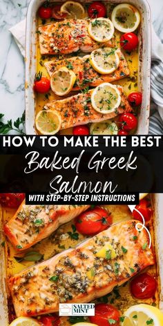 how to make the best baked greek salmon with step - by - step instructions