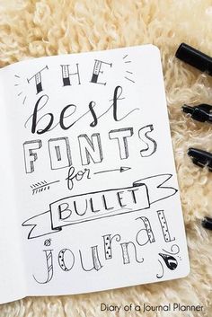 Bullet Journal Fonts Handwriting, Fonts For Bullet Journal, Journal Fonts Handwriting, Journal Hand Lettering, Bullet Journal Fonts, Bullet Journal Hand Lettering, Letters Tattoo, Simple Fonts, Letters Ideas