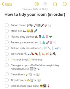 the text reads how to tidy your room in order