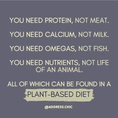 a quote that says you need protein, not meat