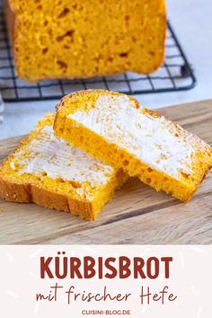 Gebackenes Kürbisbrot augeschnitten und beschmiert mit etwas Butter, Nahaufnahme. Lunch Inspiration, Low Carb Diet Recipes, Pumpkin Cake, Pumpkin Recipes, Low Carb Diet, Cake Cookies, Cornbread, Diet Recipes, Clean Eating