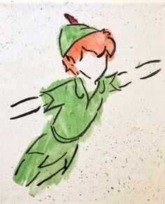 a child's drawing of a girl in green