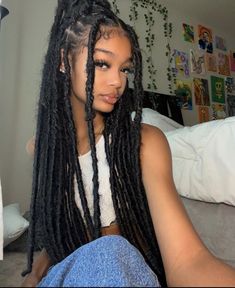 jumbo long butterfly locs Faux Locs Hairstyles, Pretty Braided Hairstyles, Dread Hairstyles, Girls Hairstyles Braids, Natural Hair Braids