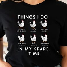 Chicken T Shirt From Boutique. Have In Multiple Sizes. Chicken Mom, Farm Family, Chicken Shirt, Chicken Print, Chicken Lady, Funny Bunny, Bunny Face