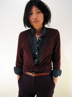 my colors Tomboy Femme, Short Black Hair, Outfit Cardigan, Rocker Girl, Simple Chic, Style Crush, Mode Fashion, Dandy