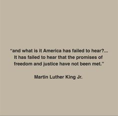 martin luther king quote about america and the united states, with an image of a man in