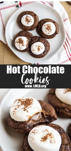 hot chocolate cookies with marshmallows on top