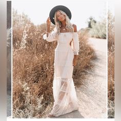 Reposhing This Item I Purchased From @Mm4848. Loved It, But Ready To Rotate For Something New. Questions? Leave A Comment Below! Stile Boho Chic, Cutout Maxi Dress, Dress Women Elegant, Foto Poses, Textured Dress, Half Skirt, Elegant Dresses Long, Maxi Dress Evening, White Maxi Dresses