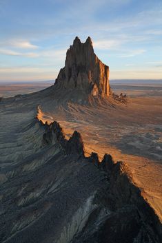 an aerial view of a mountain range in the desert