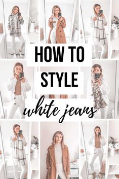 How To Style White Jeans Winter, White Jeans Winter Outfits, White Fall Outfits For Women, Winter Outfits With White Jeans, White Jeans With Boots, How To Wear White Jeans In Winter, Cream Jeans Outfit Winter, Off White Jeans Outfit, Outfits With Bootcut Jeans