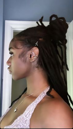 Locs And Piercings, Beautiful Dreadlocks, Short Locs Hairstyles, Black Hair Care, Dreadlock Hairstyles, Locs Hairstyles, Side Profile, Black Natural Hairstyles, Afro Hairstyles