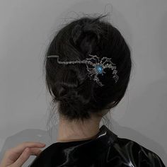 Add a splash of color to your hair accessories with this Scorpion Moonstone Twist Clip. The combination of metallic colors and embellishments of blue moonstones makes for an eye-catching hair accessory style. Free International Shipping For Orders Over $50 15% Off Over Two Pieces Secured Payment Formal Hair Clips, Moonstone Hair, Hair Clips Aesthetic, Spikey Hair, Corset Fashion Outfits, Pink Car Accessories, Event Hair, Serpent Jewelry, Metal Hair Clip