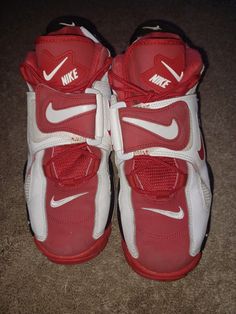 In good used condition as pictured ( no box ) Nike University Red Basketball Shoes For Streetwear, Nike High-top University Red Basketball Shoes, Nike Air Barrage Mid, Nike University Red Mid-top Sneakers, University Red Mid-top Cushioned Basketball Shoes, Nike Air Barrage, Nike Red Moisture-wicking Bottoms, Red Pictures, Nike Shoes