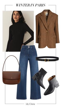 what to wear in paris in the winter Scientific Conference Outfit, Europe In December Outfits, Winter Petite Outfits, Short Midsize Outfits, Brown T Shirt Outfit, Winter Elegant Outfit, Mid Size Winter Outfits, Autumn Casual Outfits, Fall Looks For Women