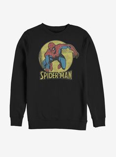 50% Cotton  50% PolyesterWash cold; dry lowImportedListed in men's sizes Spider Man Simple, Spiderman Sweatshirt, Spiderman Hoodie, Spiderman Outfit, Silly Clothes, Cute Crewneck, Marvel Clothes, Marvel Sweatshirt, Marvel Tshirt