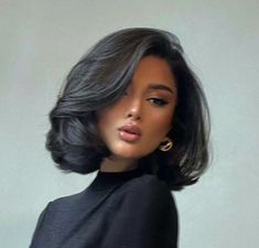 Short Hair Short Hair Styles, Retro Lob Haircut, Popular Hairstyles For 2023 Women, 90s Bob Hairstyles Black Women, Mob Wife Aesthetic Haircut, Slick Back Bob Black Women, Vintage Haircut Women Short, Voluminous Bob Hairstyles, Side Part Blowout Short Hair