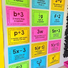 a bulletin board with different numbers on it