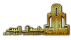 the al - bay university logo is shown in gold and black, on a white background